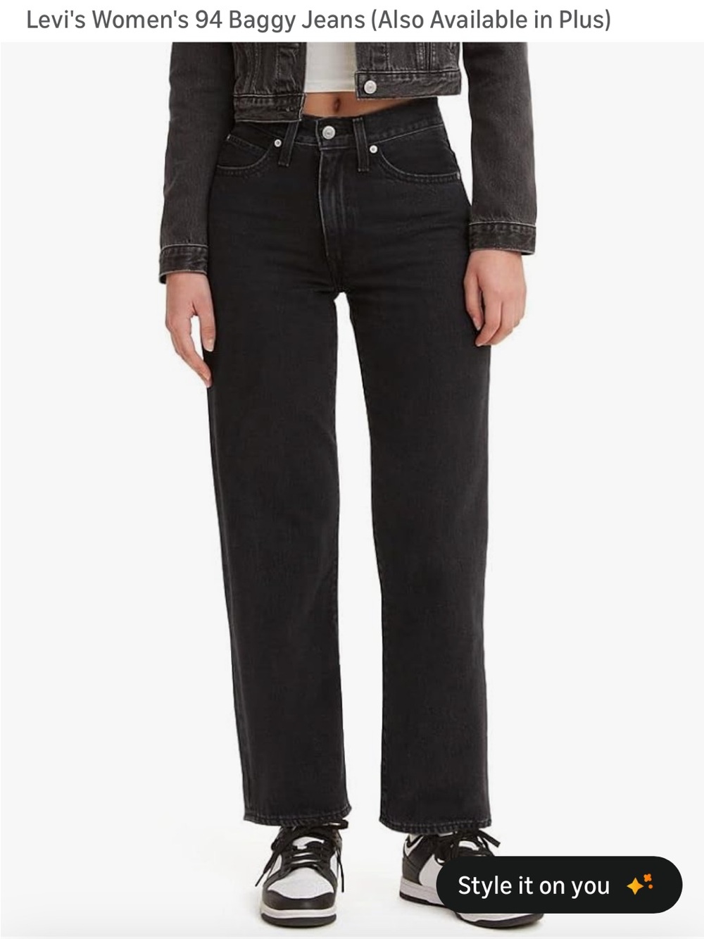 Levi's Women's Baggy Jeans in Black